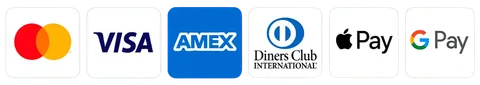 Visa, Mastercard, American Express and Discover accepted